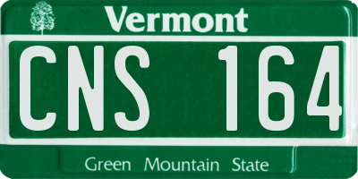 VT license plate CNS164