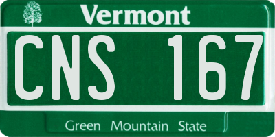 VT license plate CNS167