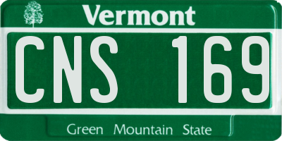 VT license plate CNS169