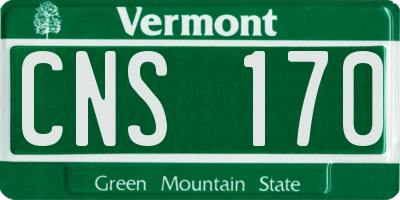 VT license plate CNS170