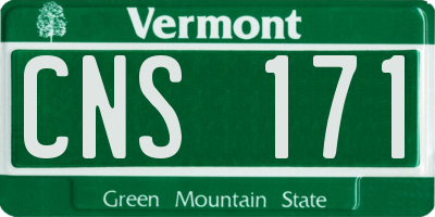 VT license plate CNS171