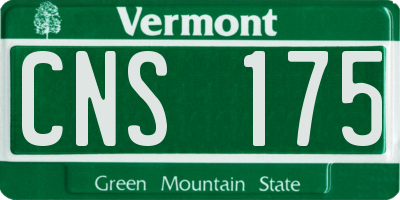 VT license plate CNS175