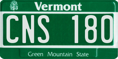 VT license plate CNS180
