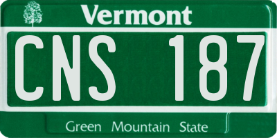 VT license plate CNS187