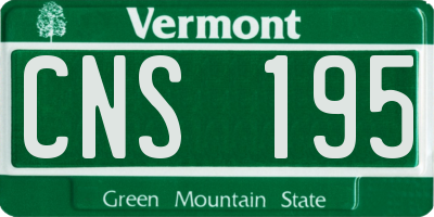 VT license plate CNS195