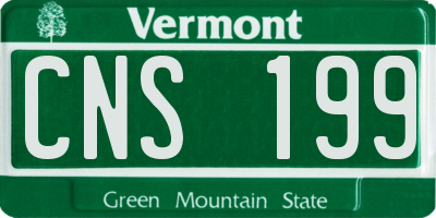 VT license plate CNS199