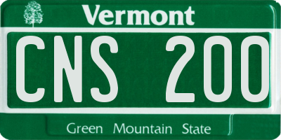 VT license plate CNS200