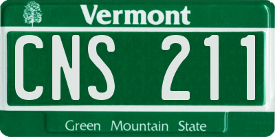 VT license plate CNS211