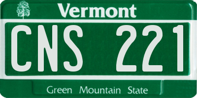 VT license plate CNS221