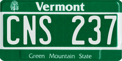 VT license plate CNS237