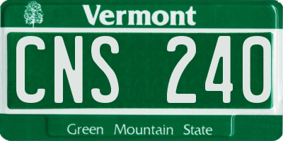VT license plate CNS240