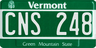 VT license plate CNS248