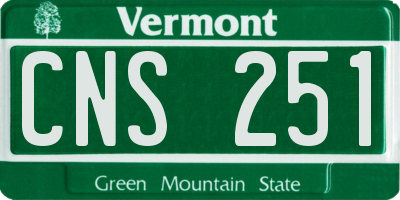 VT license plate CNS251