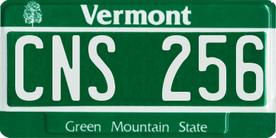 VT license plate CNS256