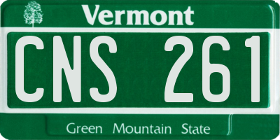 VT license plate CNS261