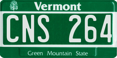 VT license plate CNS264