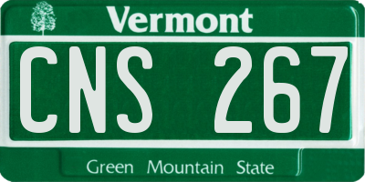 VT license plate CNS267