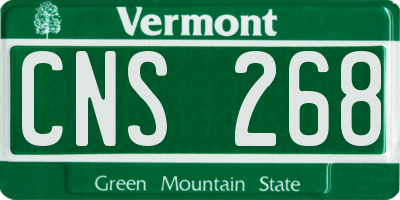 VT license plate CNS268