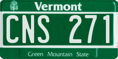 VT license plate CNS271