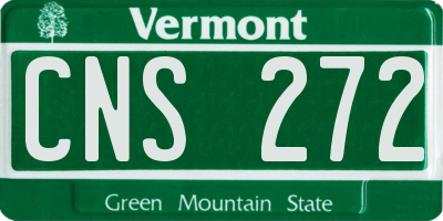 VT license plate CNS272