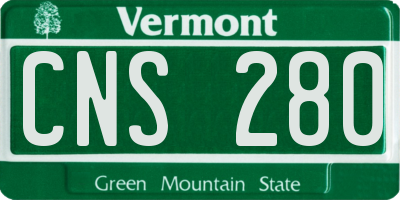 VT license plate CNS280