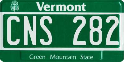 VT license plate CNS282