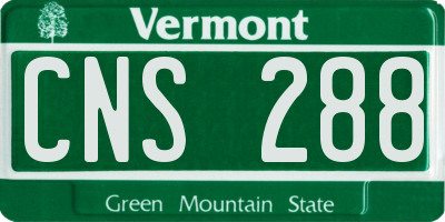VT license plate CNS288