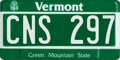 VT license plate CNS297