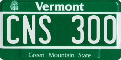 VT license plate CNS300