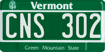 VT license plate CNS302