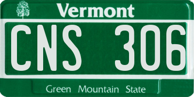 VT license plate CNS306