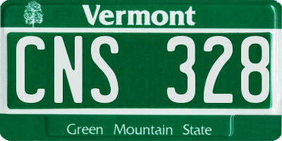 VT license plate CNS328