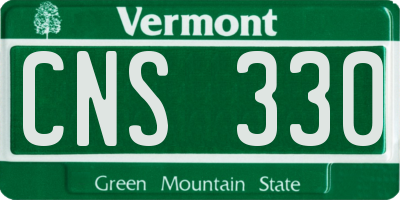 VT license plate CNS330