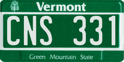 VT license plate CNS331