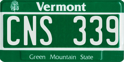 VT license plate CNS339