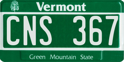 VT license plate CNS367