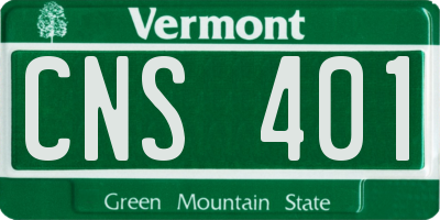 VT license plate CNS401
