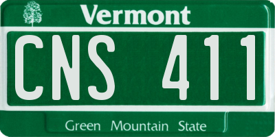 VT license plate CNS411
