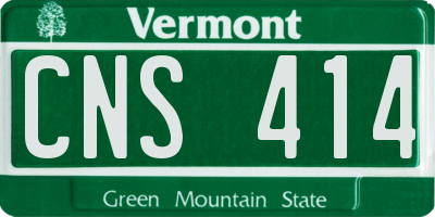VT license plate CNS414