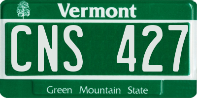 VT license plate CNS427