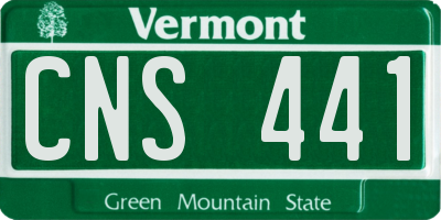 VT license plate CNS441