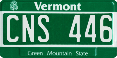 VT license plate CNS446