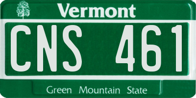 VT license plate CNS461