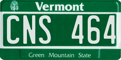 VT license plate CNS464