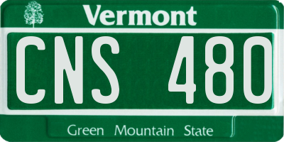 VT license plate CNS480