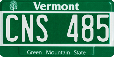 VT license plate CNS485