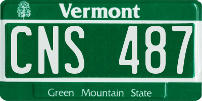 VT license plate CNS487