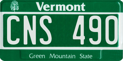 VT license plate CNS490