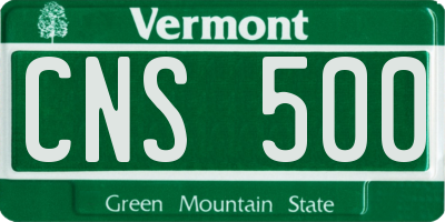 VT license plate CNS500