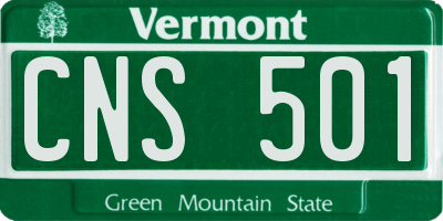 VT license plate CNS501